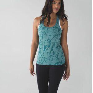 Lululemon Swiftly Tech Racerback Tank Heathered Forage Teal Size 6 Lightweight